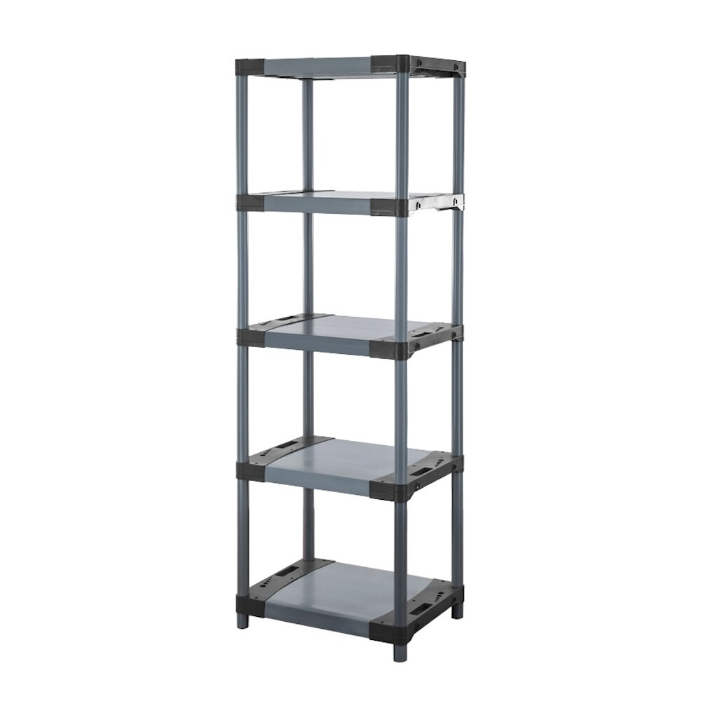 PROREGAL Kunststoffregal BIG GREY BEAR Tall, HxBxT 180x70x46cm, Fachlast 160kg, Grau Kunststoff-Regal Euro-Regal Stecksystem Lagerregal