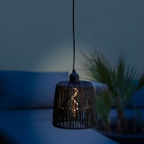 thumbnail of LED Lampenschirm Korboptik Hängeleuchte aus Kunststoffseil Terrasse Balkon 15cm
