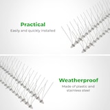 thumbnail of VerminBuster Duivenpinnen 3 meter - Vogelpinnen - Duivenverjager - Vogelverschrikker - Vogelwering - Vogelverjager - Duivenwering - Anti Klim Strip