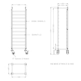 thumbnail of Combisteel afruimwagen met 12 rails voor GN1/1