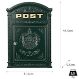 thumbnail of Briefkasten Englischer Postkasten zur Wandmontage grün Nostalgie Antik Stil