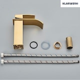 thumbnail of ROSA | Torneira de casa de banho cascata premium ouro brilhante | para cozinha em aço inox | Torneira  quadrada para lavatório design