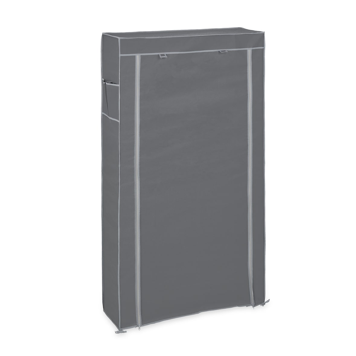 Relaxdays Schuhschrank Stoff, 9 Fächer, 36 Paar Schuhe, abnehmbarer Bezug, Schuhregal, HxBxT 158 x 86 x 30 cm, anthrazit