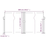 thumbnail of vidaXL Windscherm uittrekbaar 140x600 cm zwart