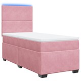 thumbnail of vidaXL Boxspringbett mit Matratze Rosa 100x200 cm Samt