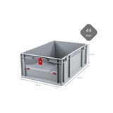 thumbnail of PROREGAL 5x Eurobox NextGen Insight Cover | HxBxT 22x40x60 | 44 Liter | Niedrig/Rot | Eurobehälter, Transportbox, Transportbehälter