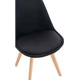 thumbnail of Silla Linares En Estilo Nórdico Negro/Tela