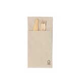 thumbnail of BIOZOYG 250 Stück Papierservietten 10 x 19,5 cm ungebleichte Einwegservietten, Recycling-Papierservietten, 2-lagig für Besteck, Gastroservietten