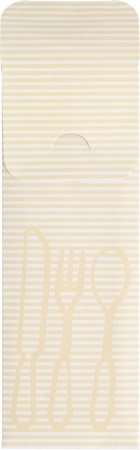 thumbnail of 100 Bestecktaschen 23,5 cm x 7,3 cm creme inklusive farbiger Bistro Serviette