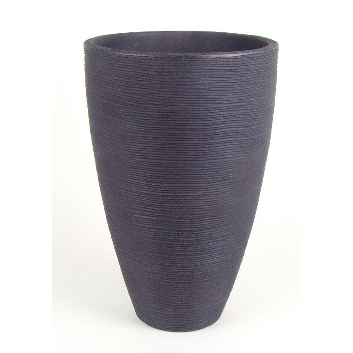Pflanzkübel Rillen Anthrazit Blumengefäß Garten Terrassentopf Balkonbox Kräuterkasten Grau