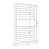 thumbnail of Libreria scaffale, Scaffali in legno a ripiani, 110x25x186cm, Soggiorno - Ufficio, Camino elettrico, Stile moderno, Rovere e nero _ 71_2