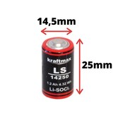 thumbnail of 2x Kraftmax Lithium 3,6V Batterie LS14250 1/2 AA - Zelle ER14250 Li-SOCl2