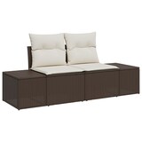 thumbnail of vidaXL 9-teiliges Garten-Sofa-Set mit Kissen in Braun aus Poly-Rattan
