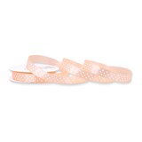 thumbnail of 12mm Satinband 25m mit Punkten Schleifenband Geschenkband Dekoband Stoffband Apricot Weiß