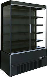 thumbnail of Wandkühlung OKAPI | 2x Glastür + LED | HxBxT 192x151x66,5cm | +2/+4°C | Schwarz | + CHEFGASTRO Geschirrtuch
