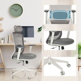 thumbnail of Bürostuhl / Drehstuhl MIKEO G Sitz Stoff / Rücken Netzstoff grau hjh OFFICE