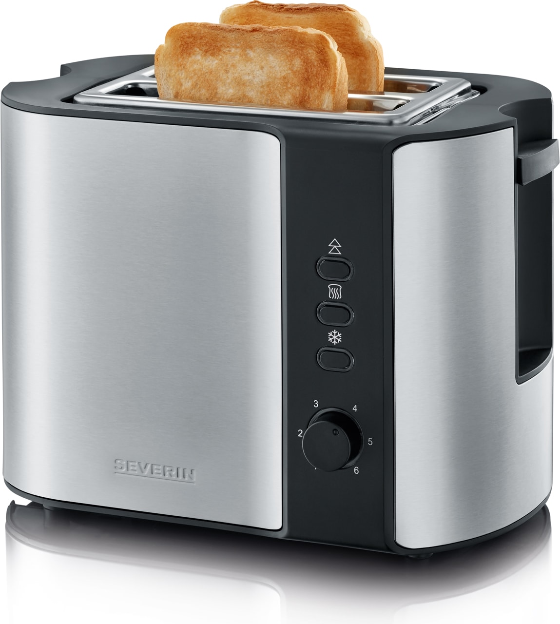 Tostador Automático de 2 ranuras Severin AT 2589 Acero inoxidable mate-negro 800 W