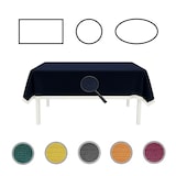 thumbnail of Gartentischdecke mit Fransen Tischdecke rund oval eckig Classic 130x180 cm eckig blau