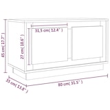 thumbnail of Helloshop26 - Mobile TV multimediale mensola TV credenza TV sala da pranzo soggiorno camera da letto Sonoma 80 x 35 x 45 cm legno 02_0028460