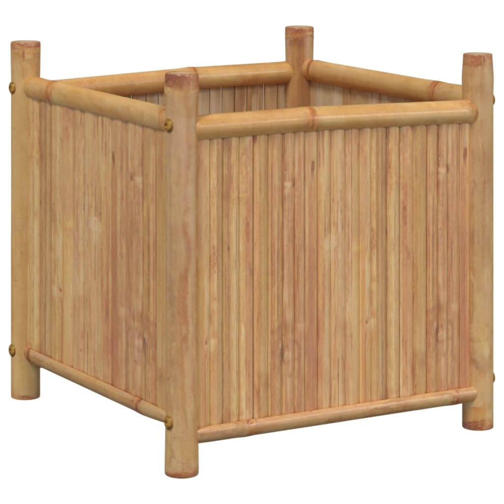 Helloshop26 - Hochbeet für Pflanzen Blumen Terrasse Garten 50 x 50 x 50 cm brauner Bambus 02_0037663