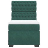 thumbnail of vidaXL Boxspringbett mit Matratze Dunkelgrün 80x200 cm Samt