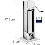 thumbnail of Royal Catering Insaccatrice manuale per salsiccia e salumi - 7 L - Verticale - Acciaio inox