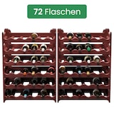thumbnail of ARTECSIS Weinregal stapelbar Kunststoff für 72 Flaschen, stabiles Flaschenregal für Gastronomie und Lagerraum, erweiterbare Weinlagerung, Braun