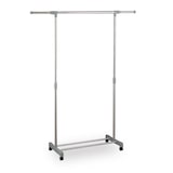 thumbnail of Relaxdays Kleiderständer auf Rollen, mit Kleiderstange & Ablage, verstellbar: Höhe 95-165 cm, Breite 94-160 cm , silber