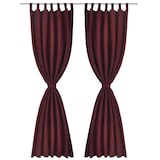 thumbnail of Helloshop26 - Set aus 2 bordeauxroten Gardinen aus Mikrosatin mit Schlaufen 140 x 175 cm Fensterdekoration 4002019