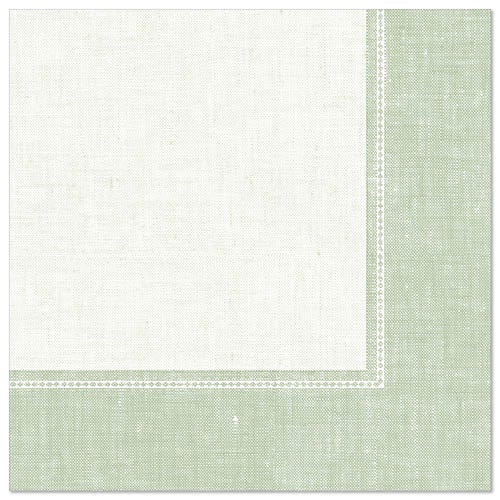 PAPSTAR 50 servetten "ROYAL Collection" 1/4 vouw 40 cm x 40 cm jadegroen "Linum"