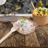 thumbnail of 50x Feinkostbecher mit fixem Deckel Ripboxx Tiny klar PP 127x108x27mm 125ml