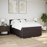 thumbnail of vidaXL Boxspringbett mit Matratze Dunkelbraun 160x200 cm Stoff