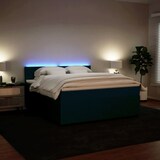 thumbnail of vidaXL Boxspringbett mit Matratze Blau 180x200 cm Samt