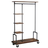 thumbnail of Helloshop26 - Portant à vêtements mobile vestiaire sur roulettes meuble d'entrée portant à vêtements à 5 niveaux structure 12_0003089