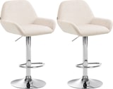 thumbnail of 2er Set Barhocker Braga Samt creme/Metall in Chromoptik