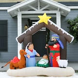 thumbnail of Decoración Inflable de Navidad 183 cm con Luces LED Incluye Inflador Tipo Arco Bíblico del Nacimiento de Jesús para Fiestas Jardín 201x100x183 cm