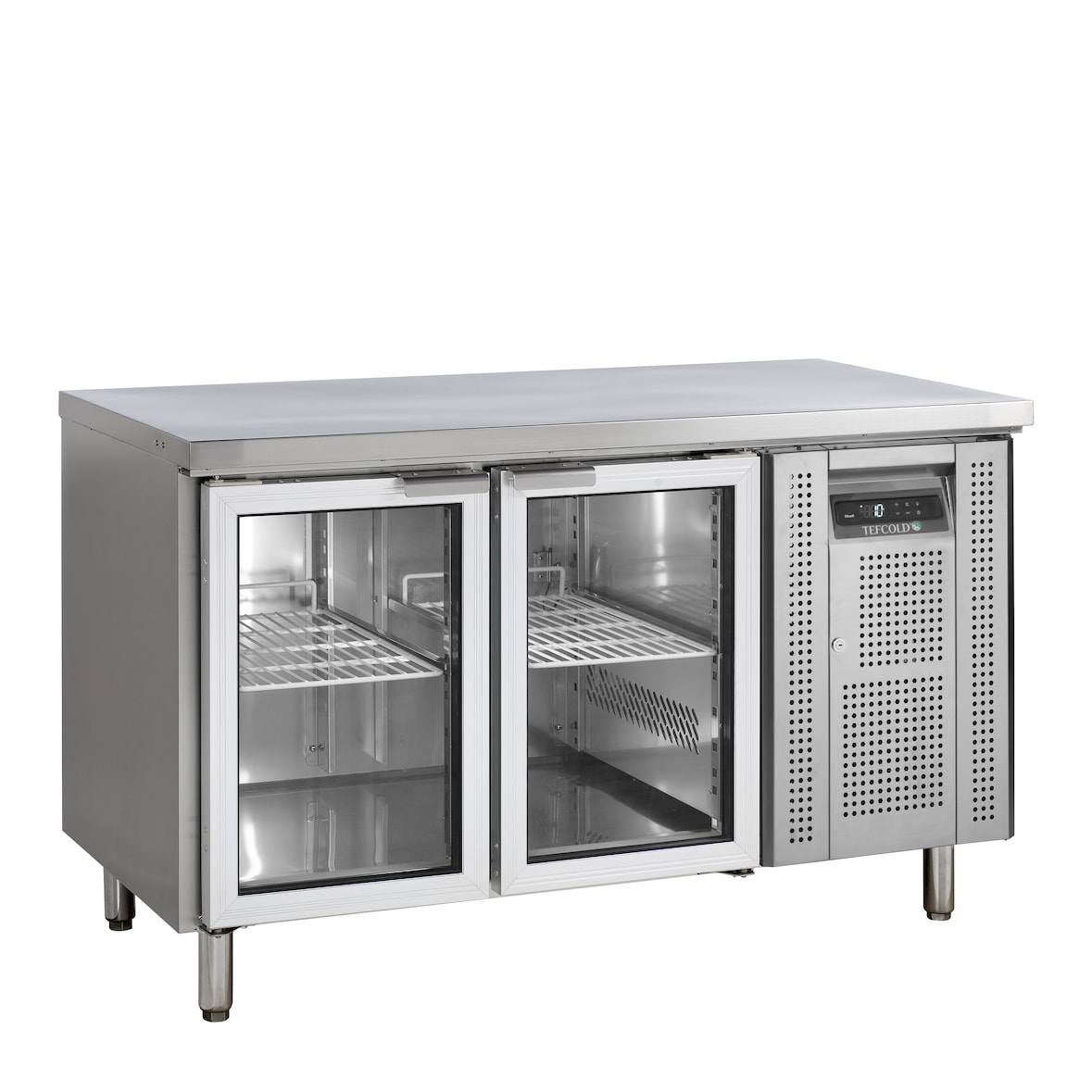 TEFCOLD Mesa fría de refrigeración GN1/1 CK7210G TEFCOLD, acero y vidrio, refrigeración profesional, Acero inoxidable SS