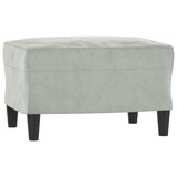 thumbnail of vidaXL 3-Sitzer-Sofa mit Hocker Hellgrau 180 cm Samt