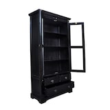 thumbnail of SIT Möbel Acacia vitrinekast | 2 deuren met glasinzet, 3 laden | antiek afwerking | B 98 x D 44 x H 183,5 cm | 09804-30 | Serie SAMBA