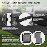 thumbnail of ML-Design WPC Abschlussleiste Ecke links Anthrazit für Terrassenfliesen, 38x2x7,5 cm, Holzoptik, Eckleiste geriffelt mit Klicksystem und Drainage