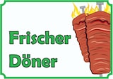 thumbnail of Frischer Döner Schild A6 Rückseite selbstklebend