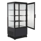 thumbnail of GastroHero Kühlvitrine ECO – 78 Liter, schwarz, mit LED-Beleuchtung und 3 höhenverstellbaren Rosten, energiesparend, ideal für Gastronomie & Verkauf