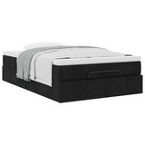 thumbnail of vidaXL Ottoman-Bett mit Matratze Schwarz 120x200 cm Stoff