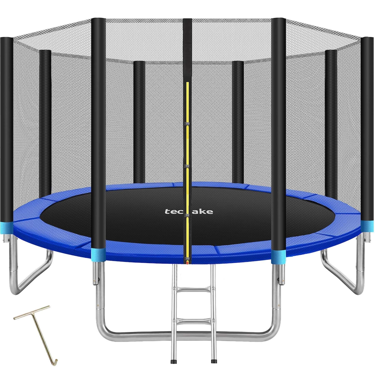 TecTake GmbH tectake Trampolin Garfunky mit Sicherheitsnetz Schwarz/Blau