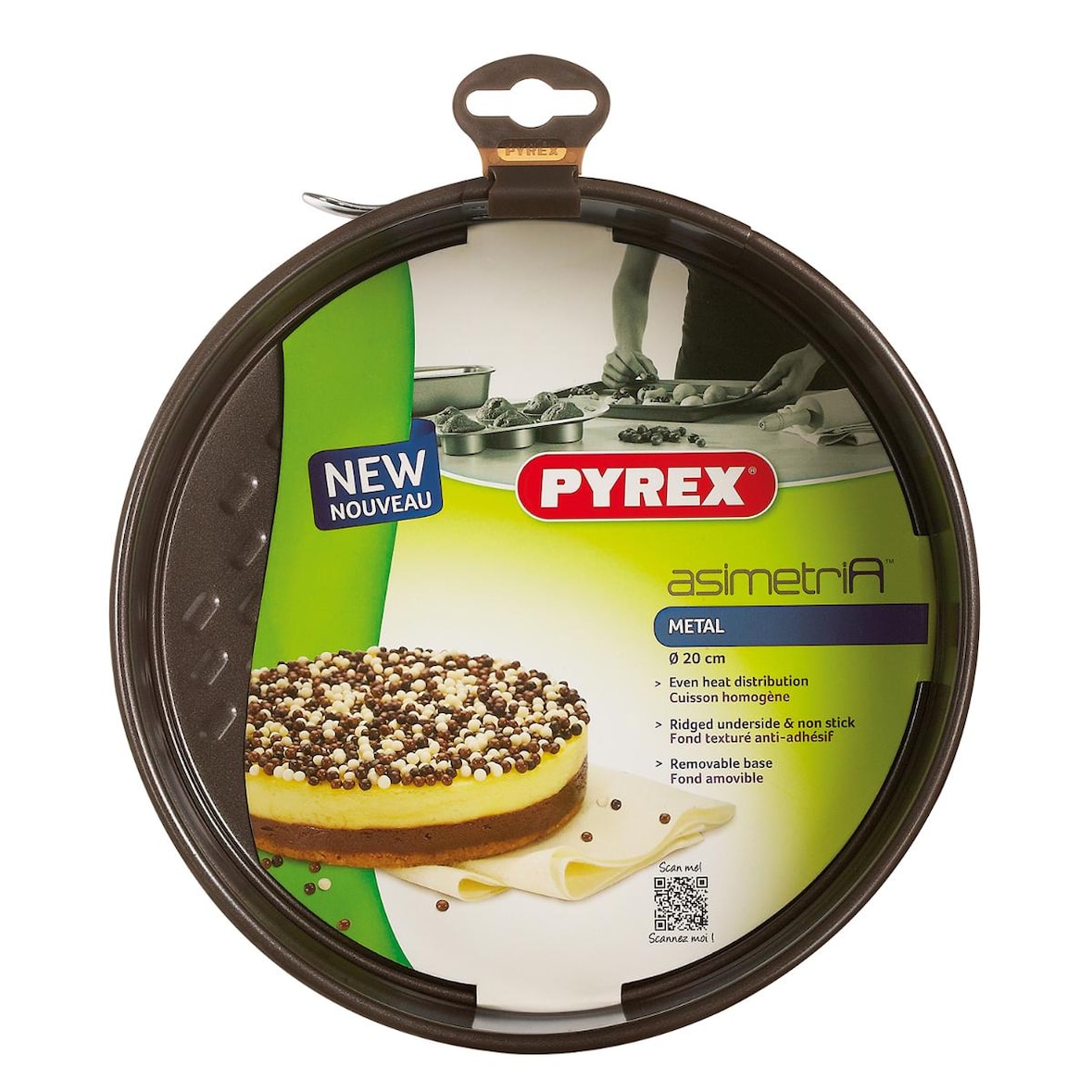 Pyrex Asimetria Metallscharnierform 20 Cm