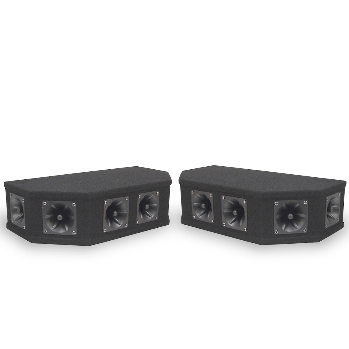 Pack 2 Systèmes de haut-parleurs 6 tweeters Top Box Piezo Noir - Soundlab 50W