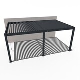 thumbnail of Weide Deluxe Plus | Wand Pergola | Voll Aluminium | 4 x 8 M | Lamellendach anthrazit
