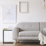 thumbnail of Relaxdays Beistelltisch, U-Form, Glas Tischplatte, Metall, Bauhausstil, Konsolentisch HxBxT: 61 x 30 x 45 cm, schwarz