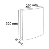 thumbnail of Exacompta 519297E 10x Ringbuch aus kaschiertem Karton, 4 Ringe 30mm, Rücken 40mm, 32x26cm für DIN A4 - Iderama - Anisgrün