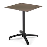 thumbnail of Tisch 60 cm in Taupe und 2 Sessel aus Metall in Taupe